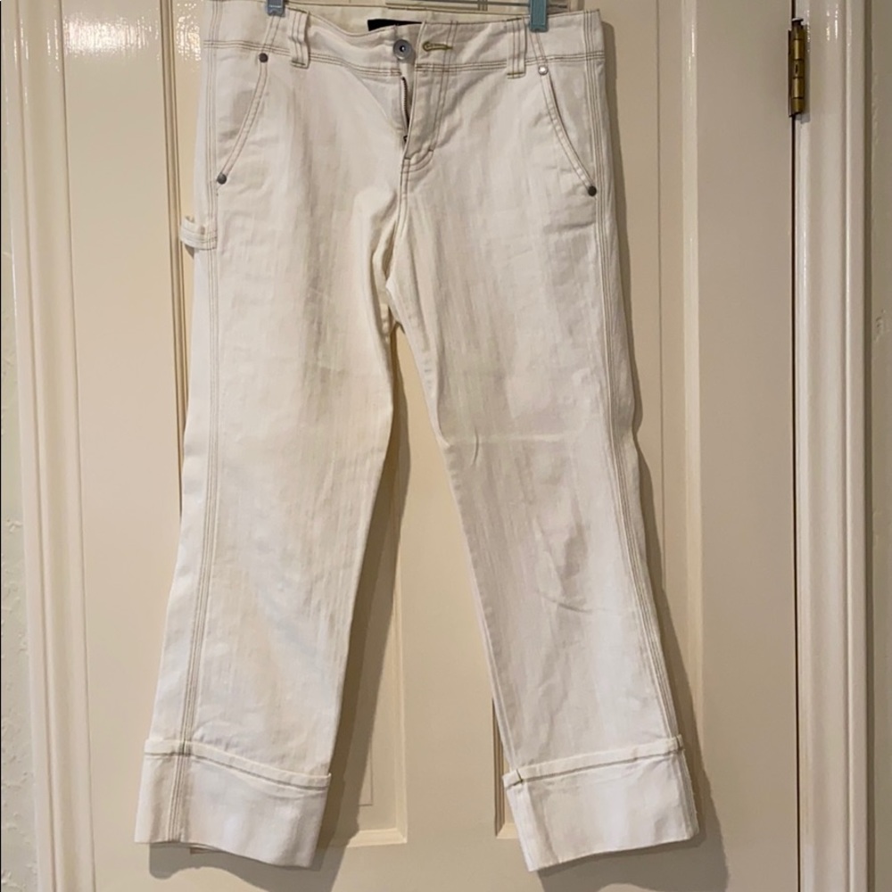 Calvin Klein crop white jeans